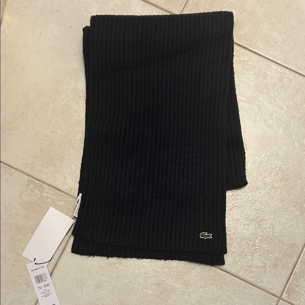 Lacoste Dark Ribbed Scarf